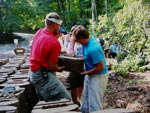 Arrowmen providing cheerful service at Ridgecrest