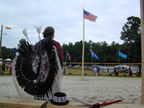 Dancers and the flag