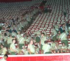 Arrowmen enter Assembly Hall for the History and Recognitions Show.