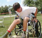 Arrowman participates in Disabilities Awareness program.