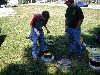 Arrowmen working on their dutch oven meal