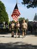 The American Flag beginning the parade