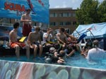 SCUBA Diving on the lawn.