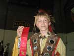 Dancers displaying his ribbon