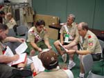 Arrowmen brainstorm to solve a problem